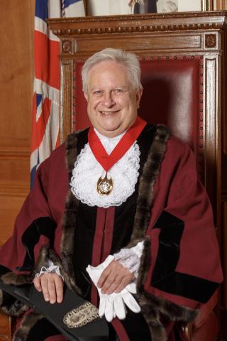 Photo of Councillor Rich in full Deputy Mayoral regalia