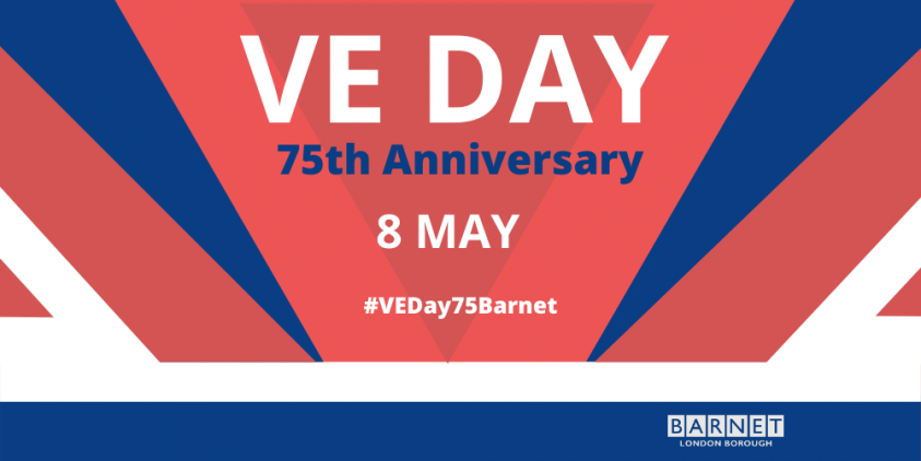 Poster image of VE Day 75 anniversary date 