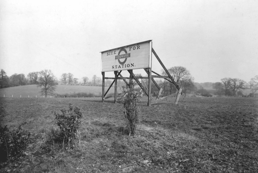 Site of Edgware station c.1920