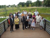 The Worshipful Mayor of Barnet, Councillor Tony Vourou, opens a £1.3m Sustainable Urban Drainage Scheme (SuDS).